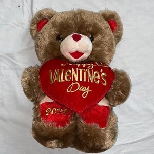 2024 Brown Plush Valentine’s Day Bear with Red Heart